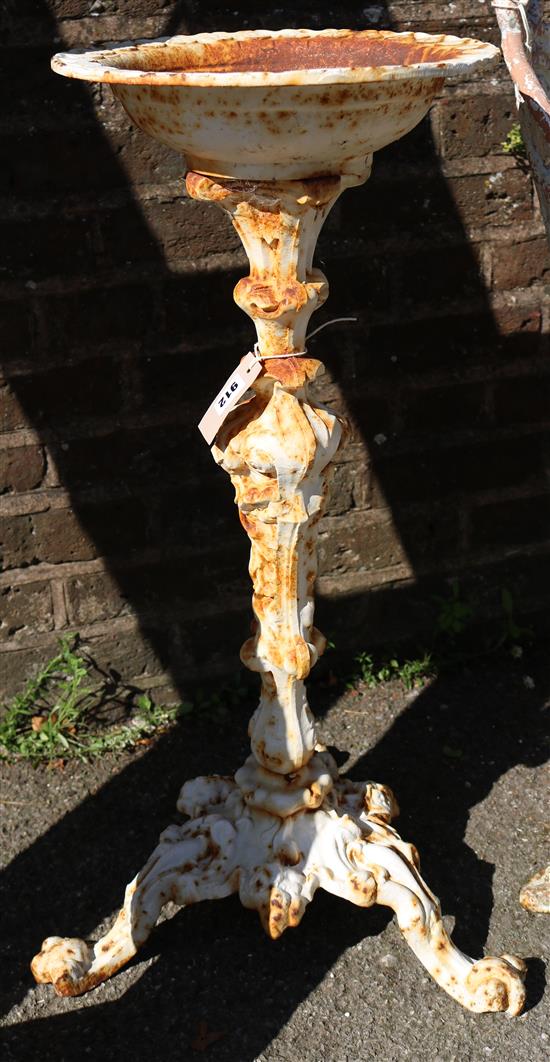 Cast iron bird bath